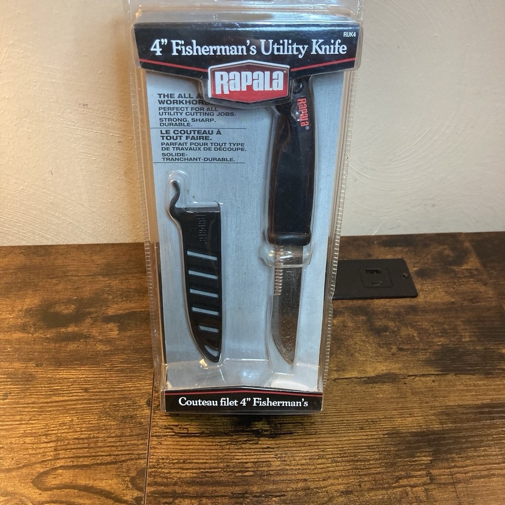 Rapala Fisherman's Utility‎ Knife Black 4 inch RUK4
